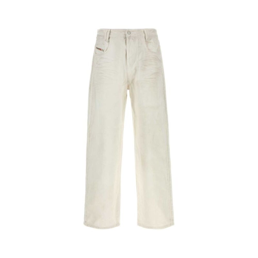 Diesel Men White Denim D-Hakou Jeans